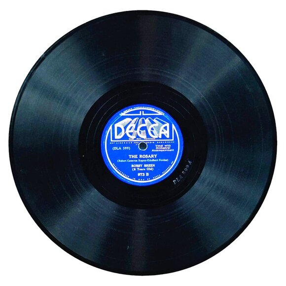 Bobby Breen M-O-T-H-E-R / The Rosary 10in Shellac 78 RPM Decca 973 Record VTG - Picture 3 of 4